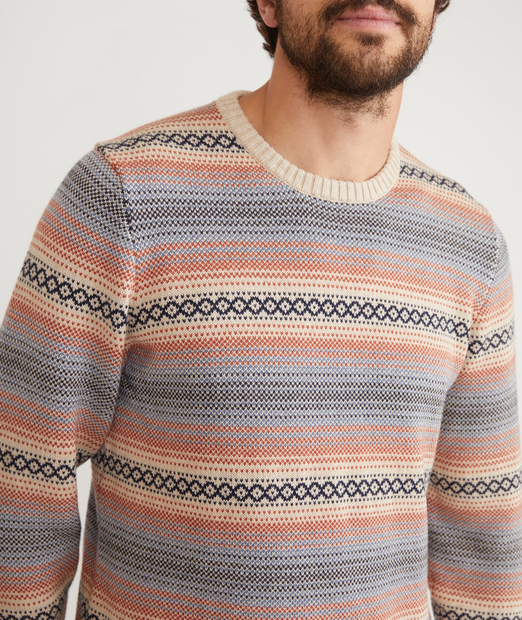 Reed Jacquard Crew Sweater