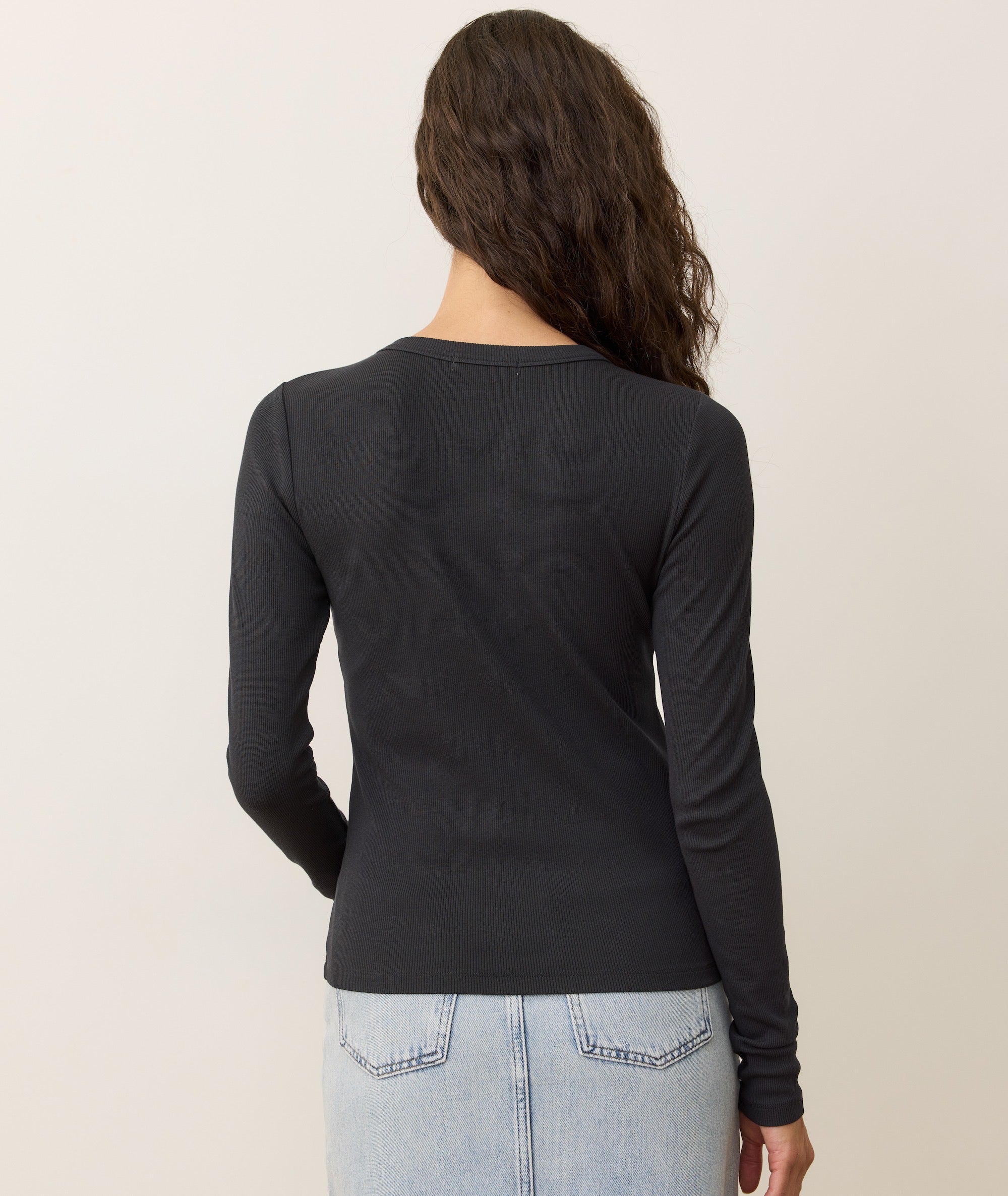 Lexi Rib Sun-In Longsleeve Crew Tee