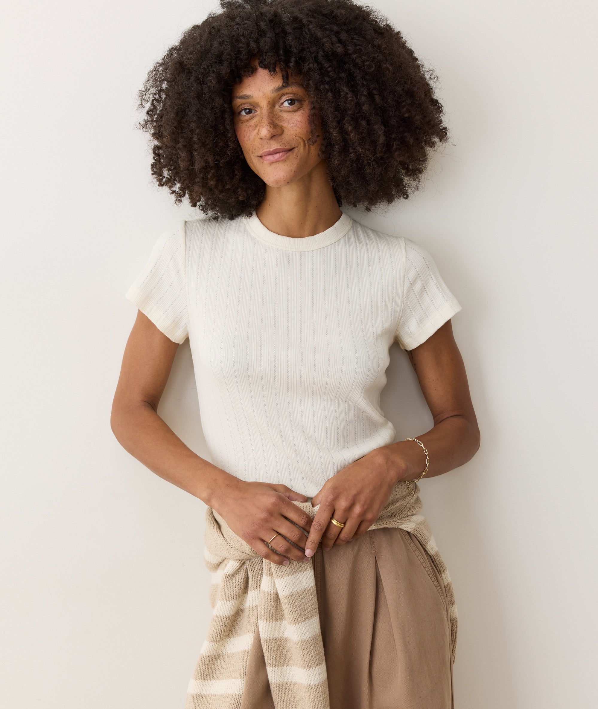 Lexi Rib Pointelle Tee