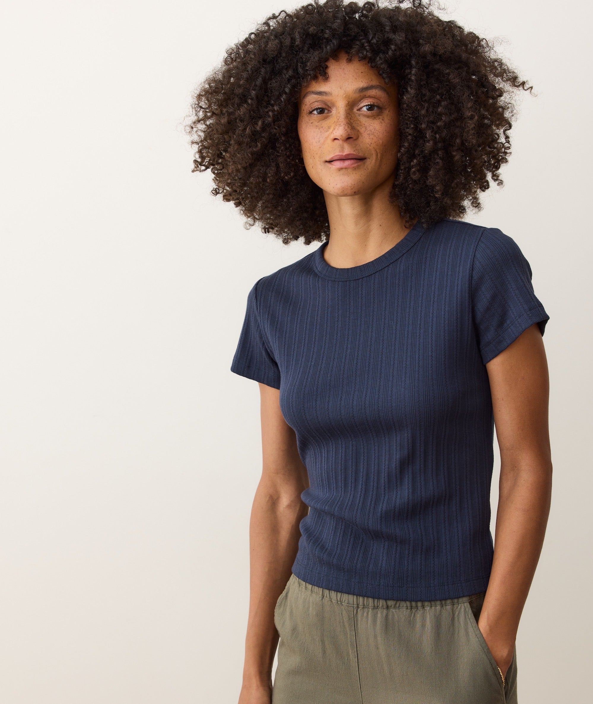 Lexi Rib Pointelle Tee
