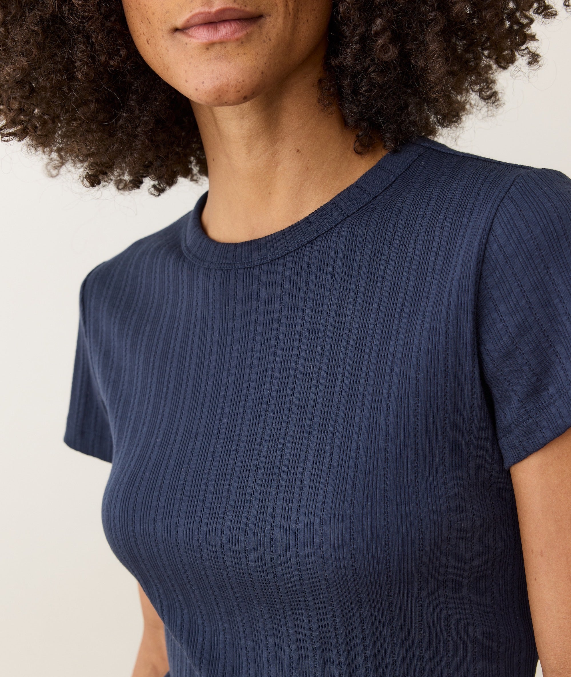 Lexi Rib Pointelle Tee