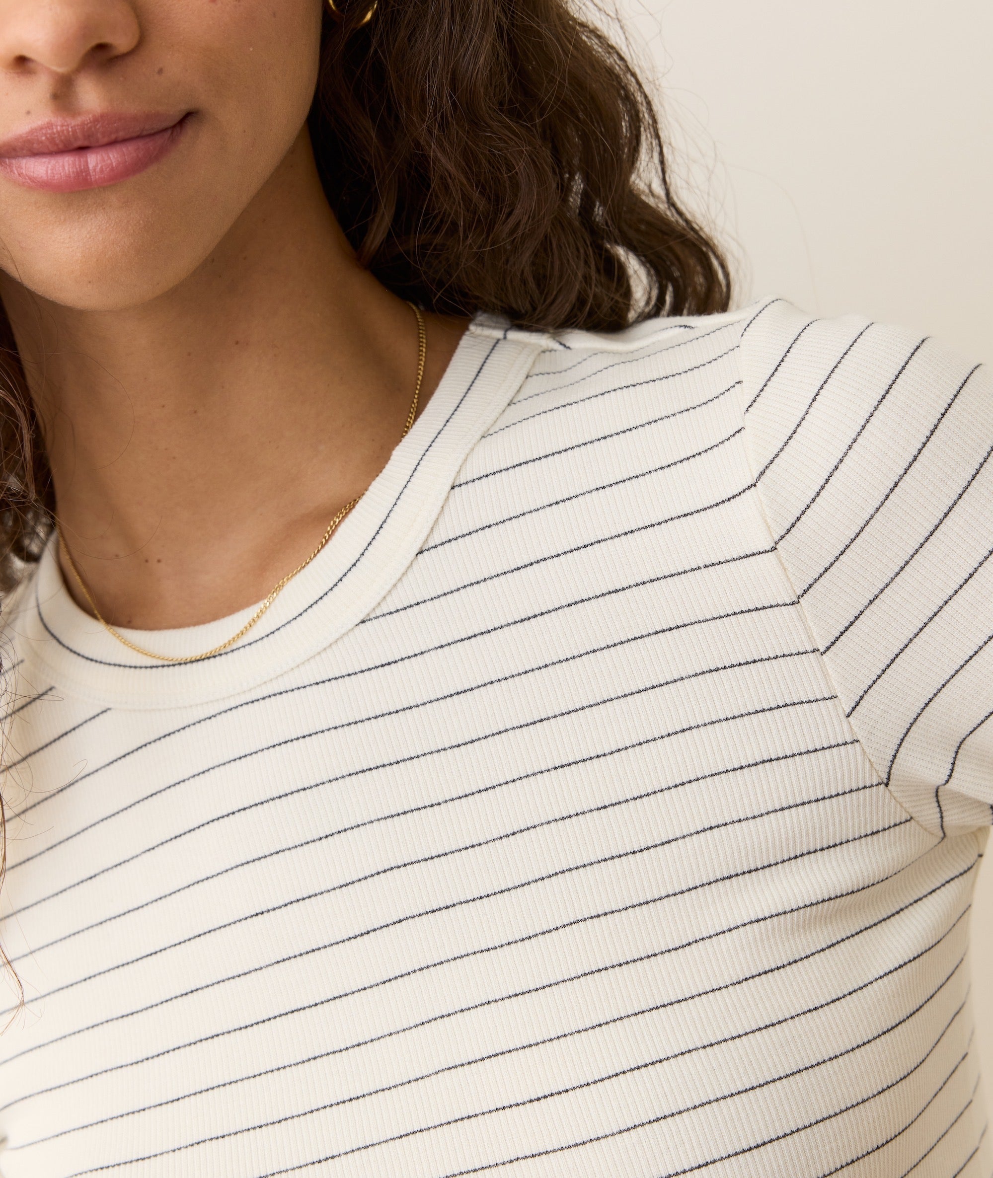 Lexi Rib Sun-In Longsleeve Crew Tee