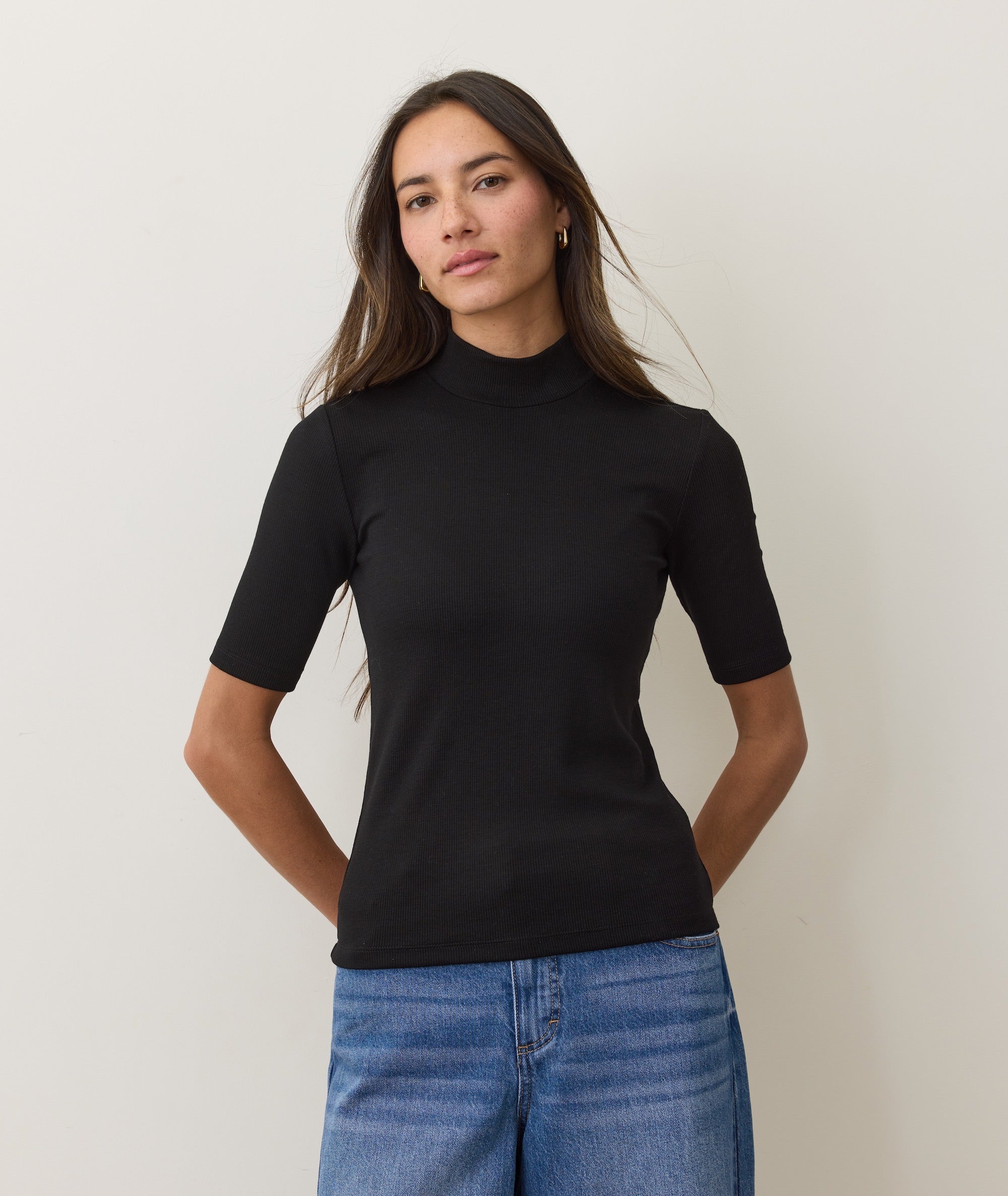 Lexi Rib Mock Neck Top