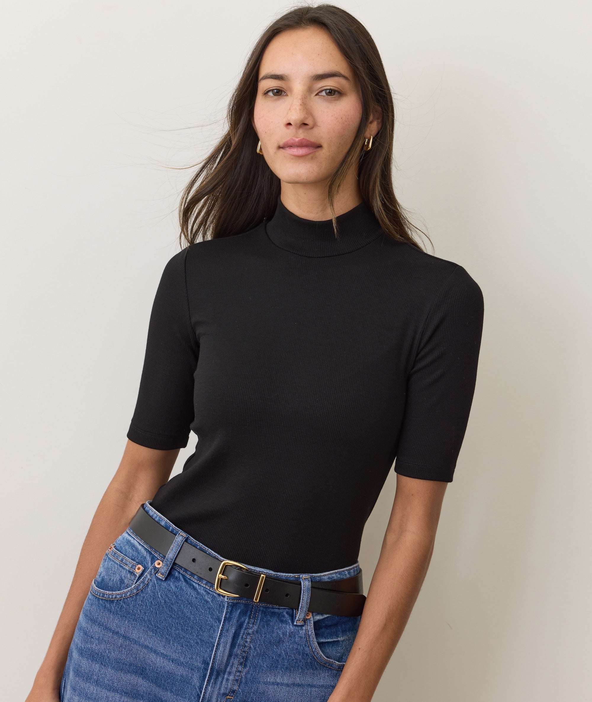 Lexi Rib Mock Neck Top