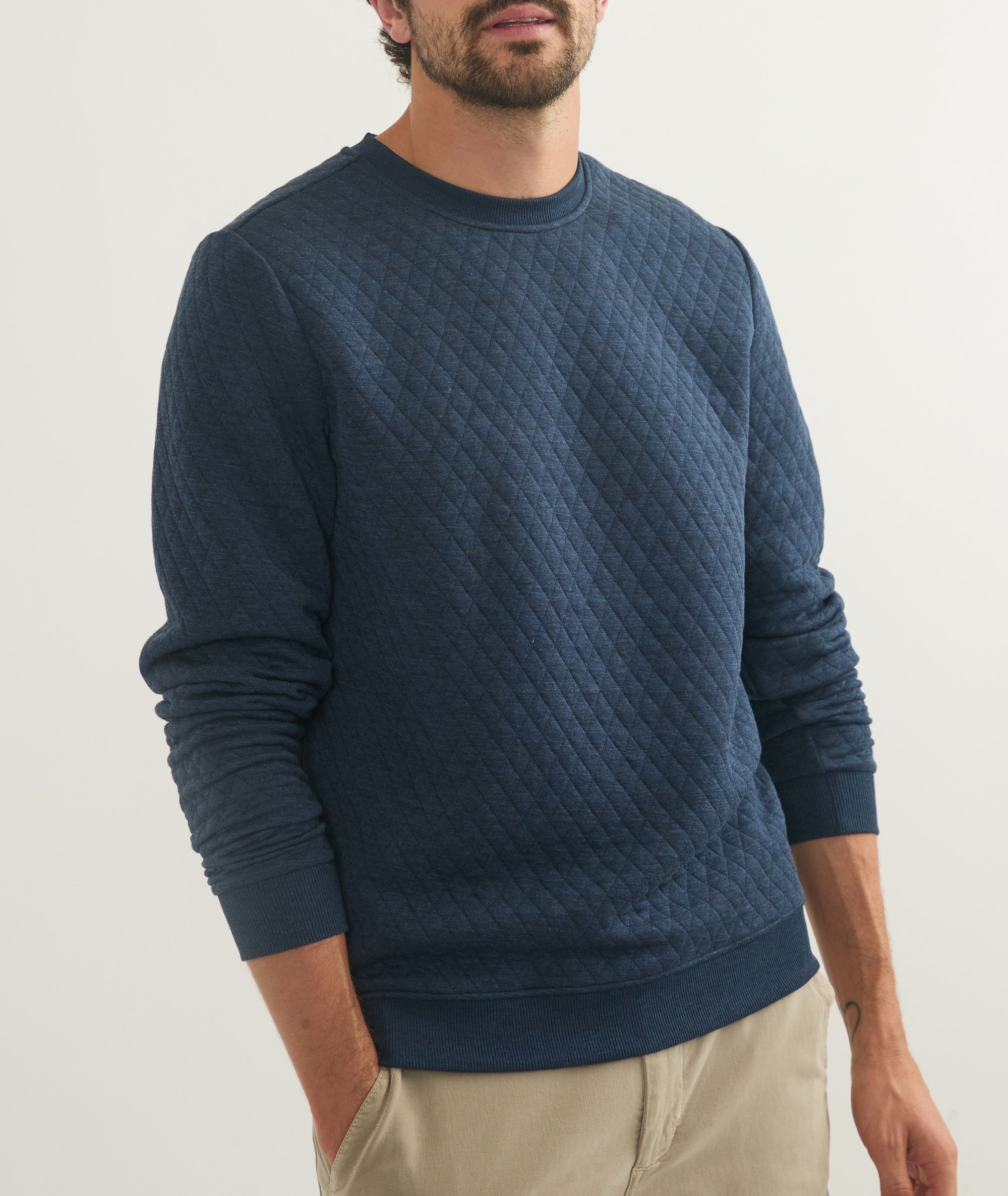 Corbet Quilted Crewneck
