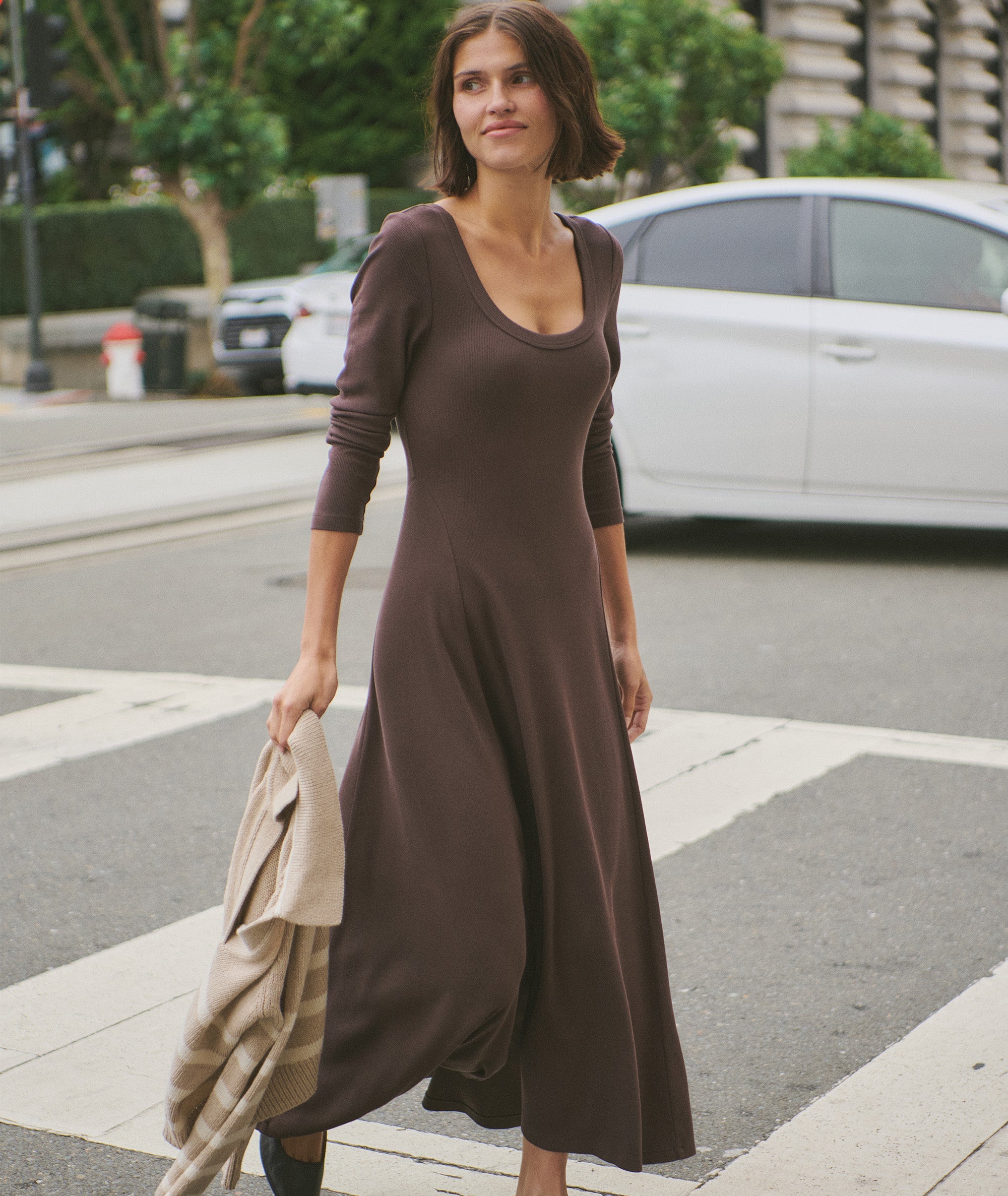 Lexi Rib Fit & Flare Dress