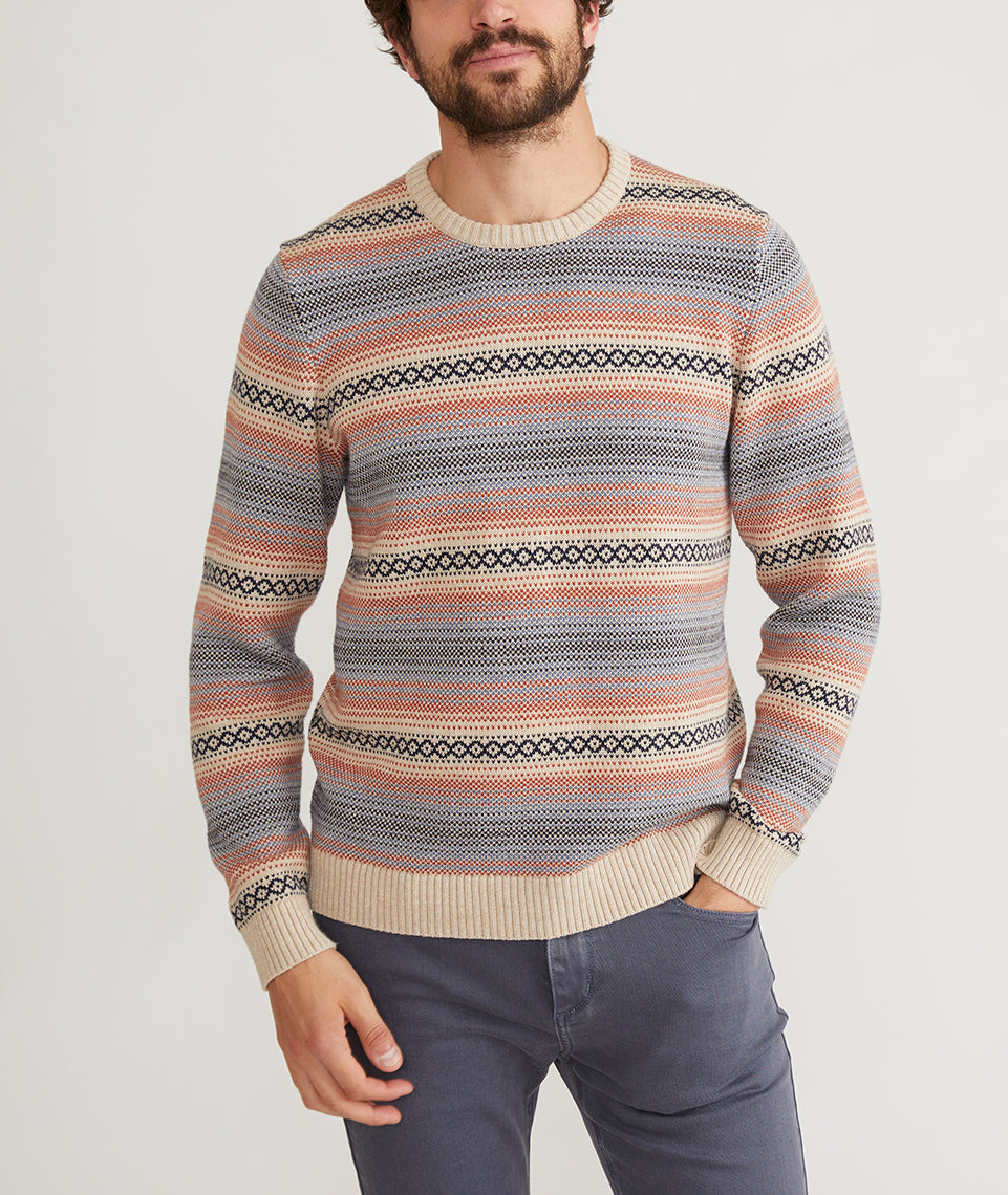 Reed Jacquard Crew Sweater