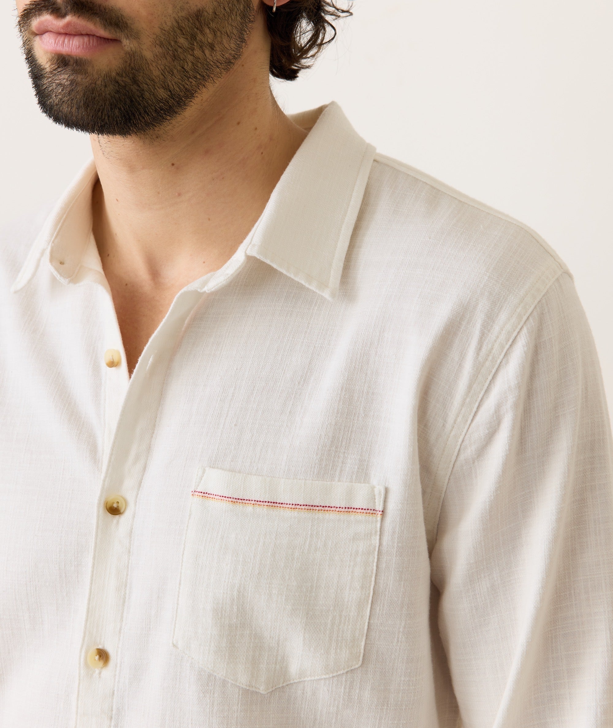 Stretch Selvage Long Sleeve Shirt