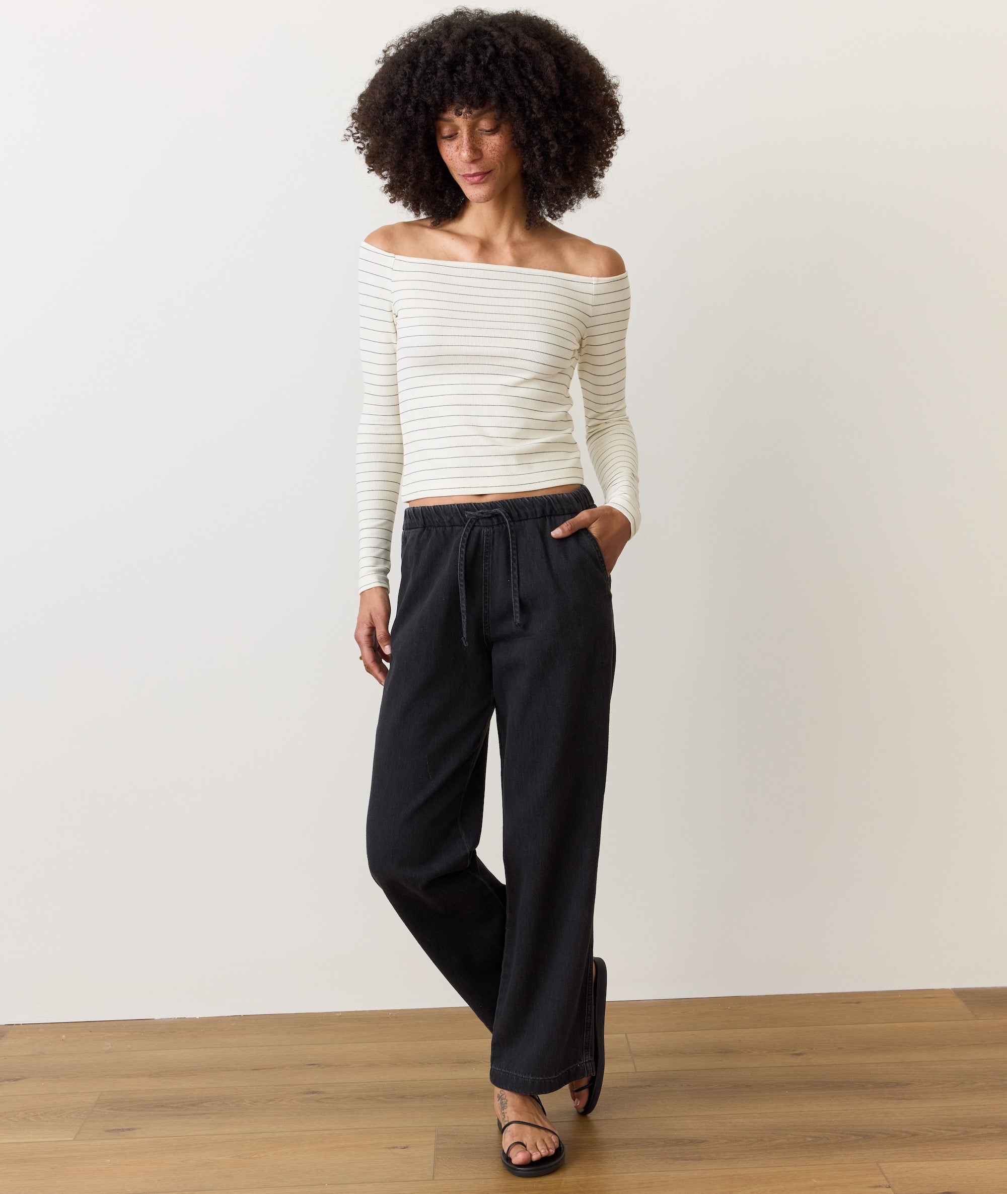 Lexi Rib Sun-In Off the Shoulder Top