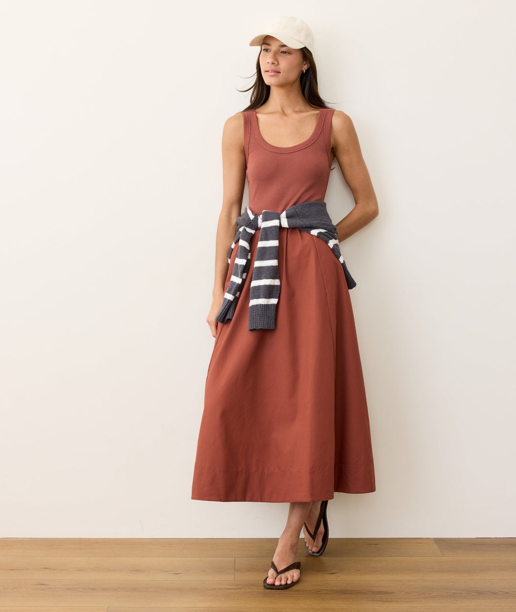 Lexi Rib Poplin Midi Dress